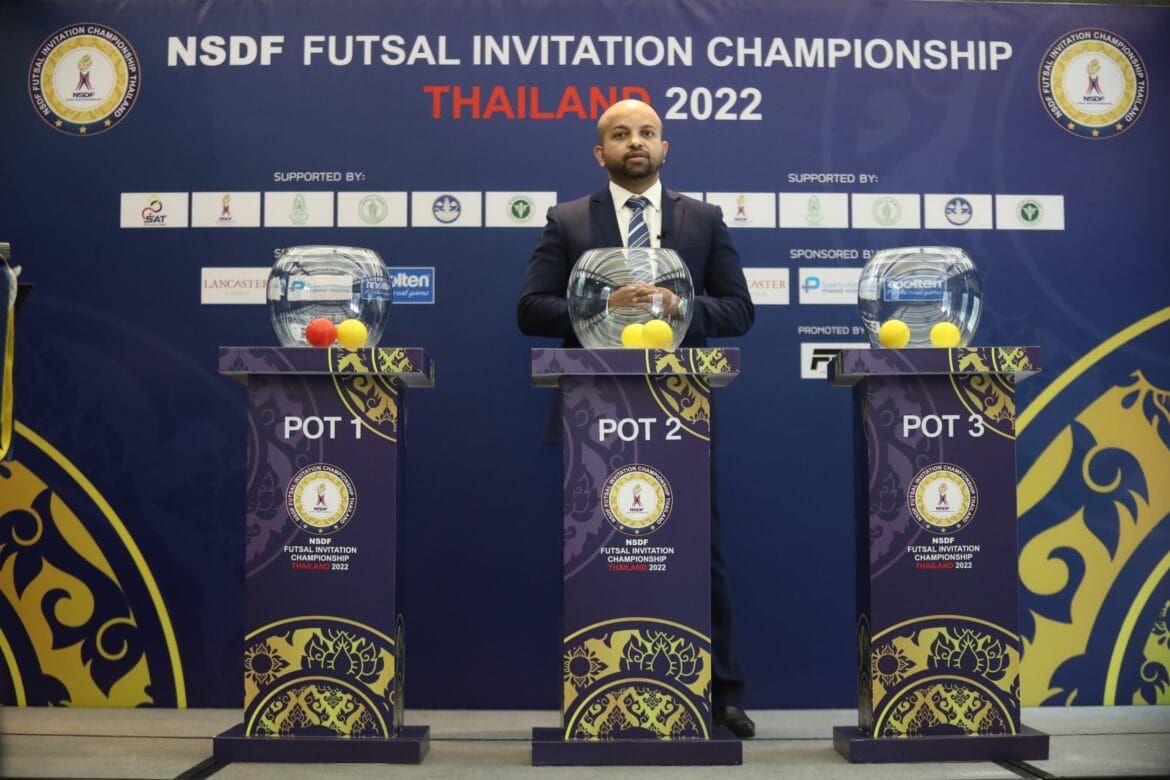 ไทย ร่วมสาย โอมาน ,มัลดีฟส์ ศึก “NSDF Futsal invitation 2022” ระหว่าง 15-21 มี.ค.65 นี้ ที่สนามศูนย์การค้าโชว์ดีซีพระราม9 แข่งขันแบบปิด ยิงสดทาง AIS PLAY ครบทั้ง 11 คู่
