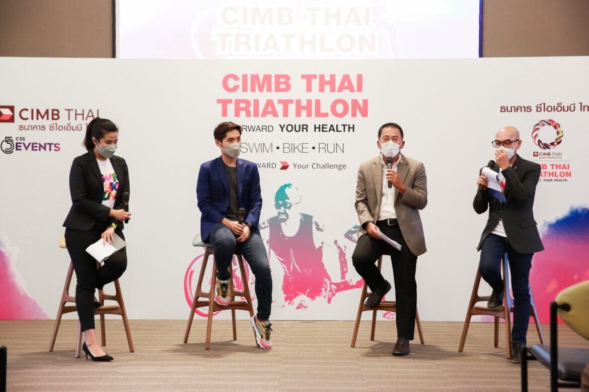 ไตรกีฬานัดสำคัญ กลับมาแล้ว CIMB THAI TRIATHLON FORWARD YOUR HEALTH การลงทุนที่ดีที่สุดคือการลงทุนกับสุขภาพ